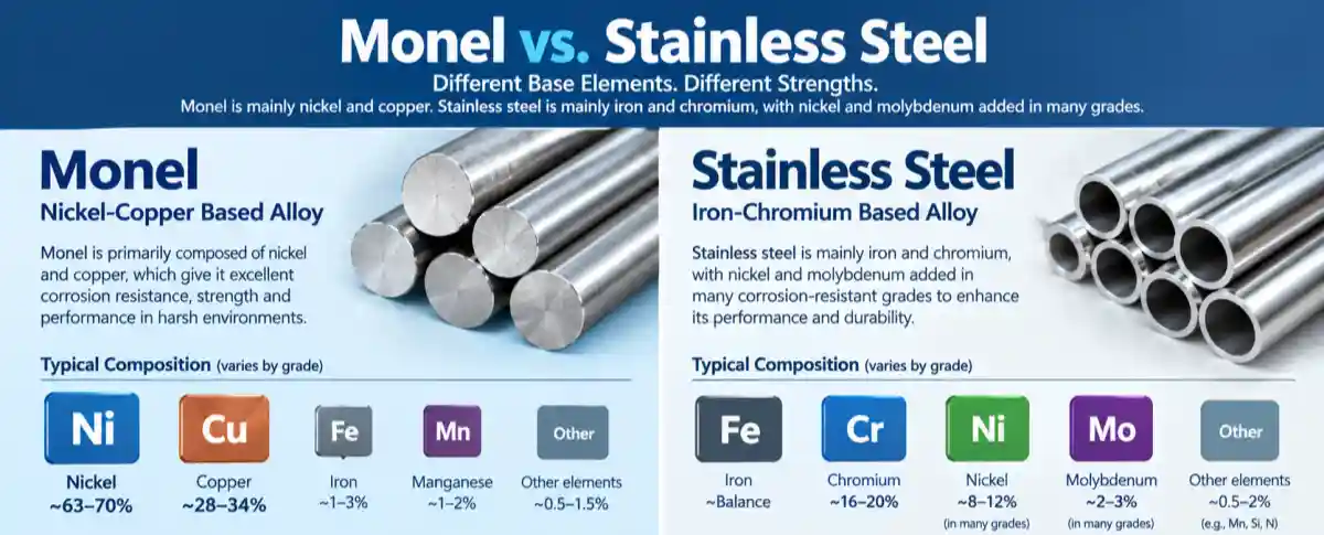 Monel Vs Stainless Steel: Chemical Composition Monel Vs Stainless Steel: Chemical Composition